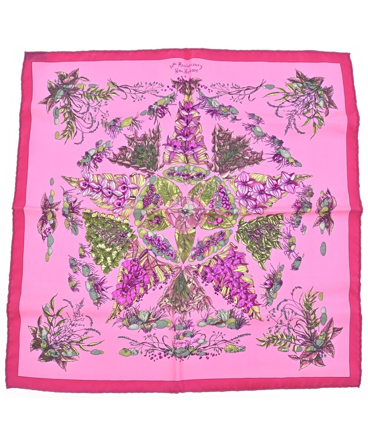 HERMES（エルメス）バンダナ・スカーフ ピンク サイズ:45 レディース