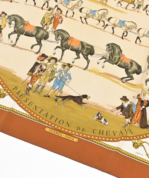 HERMES（エルメス）バンダナ・スカーフ 茶 サイズ:90 レディース/2200678115558