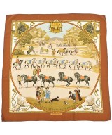 HERMES（エルメス）バンダナ・スカーフ 茶 サイズ:90 レディース/2200678115558