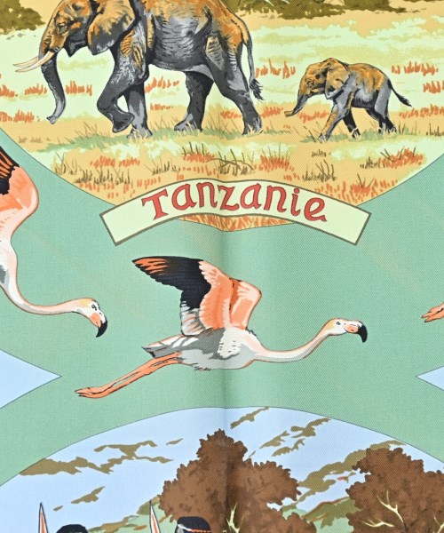 HERMES（エルメス）バンダナ・スカーフ 緑 サイズ:90 レディース/2200678115565