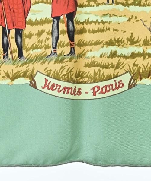 HERMES（エルメス）バンダナ・スカーフ 緑 サイズ:90 レディース/2200678115565