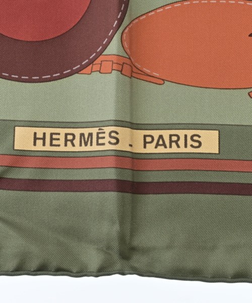 HERMES（エルメス）バンダナ・スカーフ カーキ サイズ:90 レディース/2200678115589