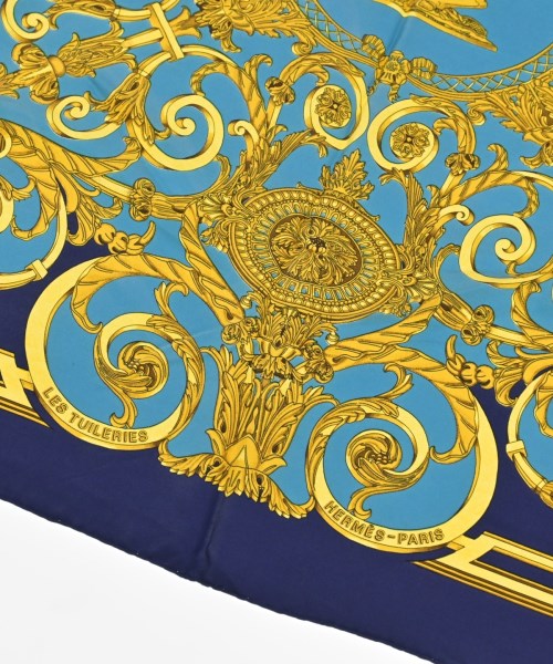 HERMES（エルメス）バンダナ・スカーフ 紺 サイズ:90 レディース/2200678115596