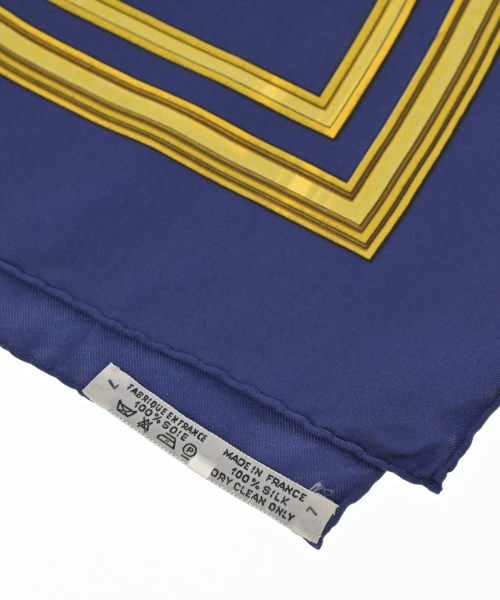 HERMES（エルメス）バンダナ・スカーフ 紺 サイズ:90 レディース/2200678115596