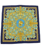 HERMES（エルメス）バンダナ・スカーフ 紺 サイズ:90 レディース/2200678115596