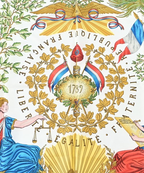 HERMES（エルメス）バンダナ・スカーフ オレンジ サイズ:90 レディース/2200678115602