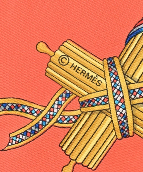HERMES（エルメス）バンダナ・スカーフ オレンジ サイズ:90 レディース/2200678115602
