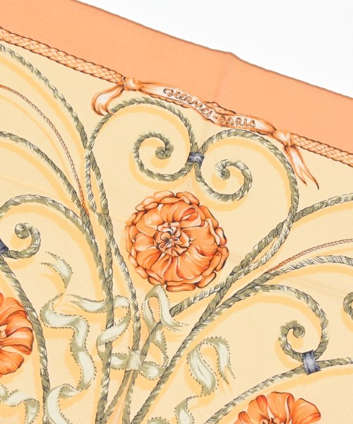 HERMES（エルメス）バンダナ・スカーフ オレンジ サイズ:90 レディース/2200678115619