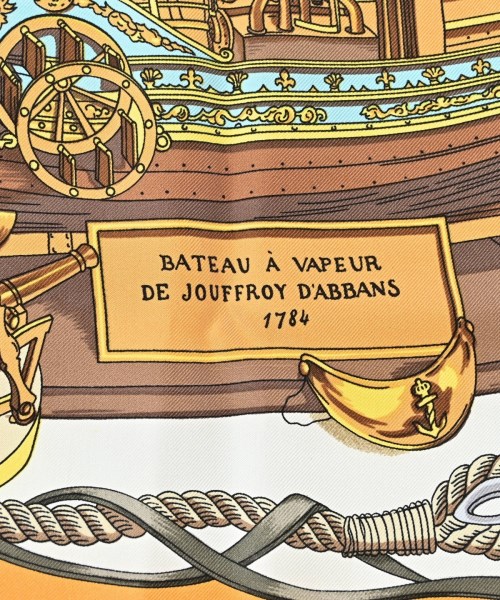 HERMES（エルメス）バンダナ・スカーフ 黄 サイズ:90 レディース/2200678115626