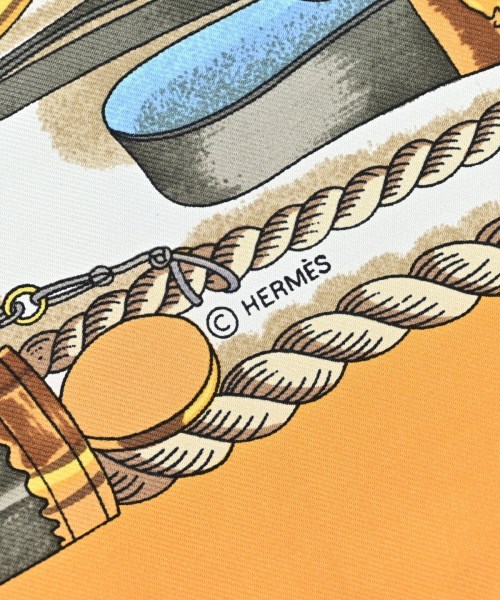 HERMES（エルメス）バンダナ・スカーフ 黄 サイズ:90 レディース/2200678115626