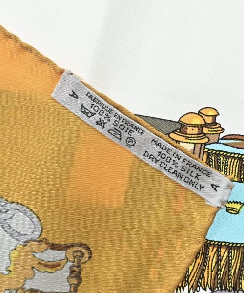 HERMES（エルメス）バンダナ・スカーフ 黄 サイズ:90 レディース/2200678115626