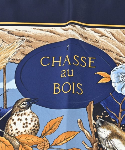 HERMES（エルメス）バンダナ・スカーフ 紺 サイズ:90 レディース/2200678115633