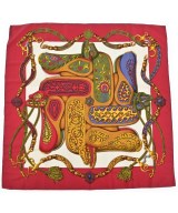 HERMES（エルメス）バンダナ・スカーフ 赤 サイズ:90 レディース/2200678115640