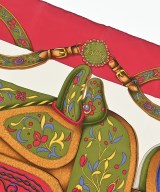 HERMES（エルメス）バンダナ・スカーフ 赤 サイズ:90 レディース/2200678115640