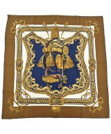 HERMES（エルメス）バンダナ・スカーフ 茶 サイズ:90 レディース/2200678115657