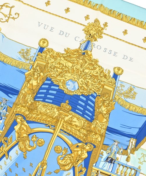 HERMES（エルメス）バンダナ・スカーフ 青 サイズ:90 レディース/2200678115671