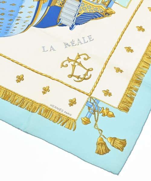 HERMES（エルメス）バンダナ・スカーフ 青 サイズ:90 レディース/2200678115671