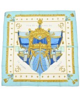 HERMES（エルメス）バンダナ・スカーフ 青 サイズ:90 レディース/2200678115671