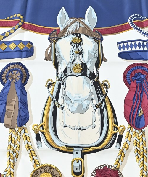 HERMES（エルメス）バンダナ・スカーフ 青 サイズ:90 レディース/2200678115688