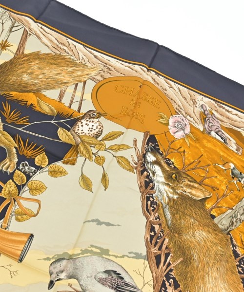 HERMES（エルメス）バンダナ・スカーフ 紺 サイズ:90 レディース/2200678115701
