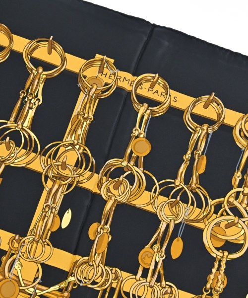 HERMES（エルメス）バンダナ・スカーフ 黒 サイズ:90 レディース/2200678115718