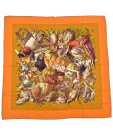 HERMES（エルメス）バンダナ・スカーフ 黄 サイズ:90 レディース/2200678115732