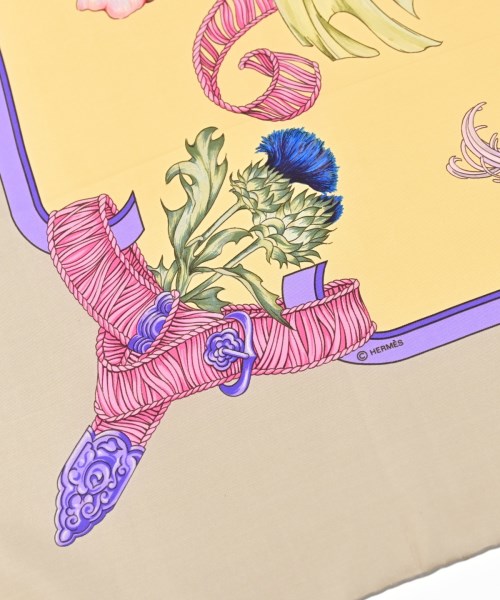 HERMES（エルメス）バンダナ・スカーフ グレー サイズ:90 レディース/2200678115749