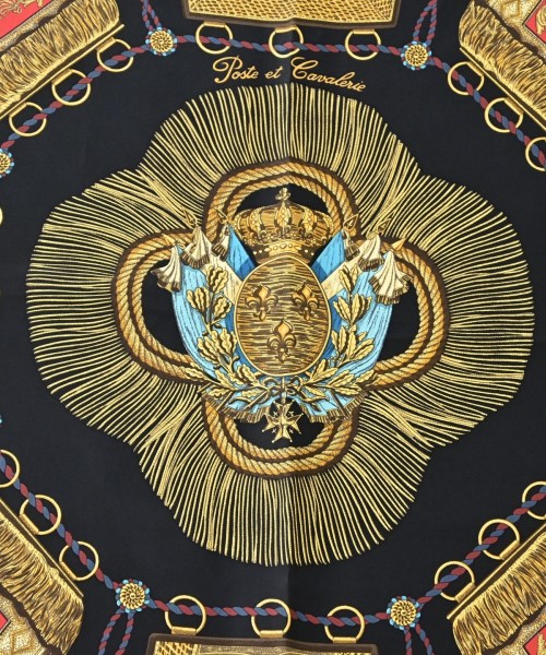 HERMES（エルメス）バンダナ・スカーフ 黒 サイズ:90 レディース/2200678115770