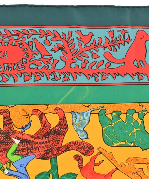 HERMES（エルメス）バンダナ・スカーフ 緑 サイズ:90 レディース/2200678115794