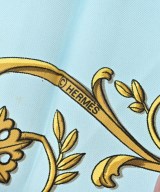 HERMES（エルメス）バンダナ・スカーフ 青 サイズ:90 レディース/2200678115800