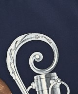 HERMES（エルメス）バンダナ・スカーフ 紺 サイズ:90 レディース/2200678115848