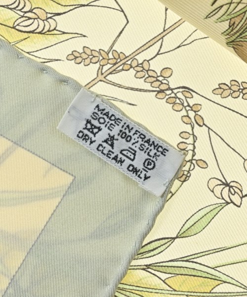 HERMES（エルメス）バンダナ・スカーフ 黄 サイズ:90 レディース/2200678115855