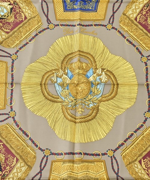 HERMES（エルメス）バンダナ・スカーフ ベージュ サイズ:90 レディース/2200678115886