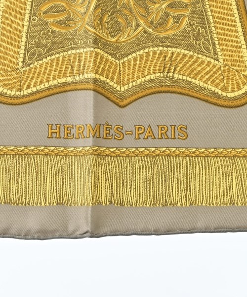 HERMES（エルメス）バンダナ・スカーフ ベージュ サイズ:90 レディース/2200678115886