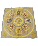 HERMES（エルメス）バンダナ・スカーフ ベージュ サイズ:90 レディース/2200678115886