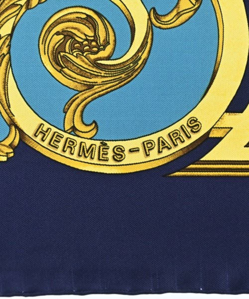 HERMES（エルメス）バンダナ・スカーフ 紺 サイズ:90 レディース/2200678115909