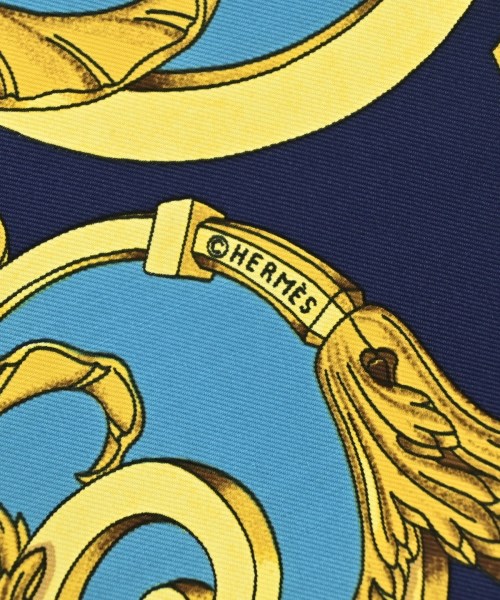 HERMES（エルメス）バンダナ・スカーフ 紺 サイズ:90 レディース/2200678115909