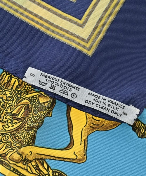 HERMES（エルメス）バンダナ・スカーフ 紺 サイズ:90 レディース/2200678115909