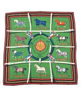 HERMES（エルメス）バンダナ・スカーフ 緑 サイズ:90 レディース/2200678115947