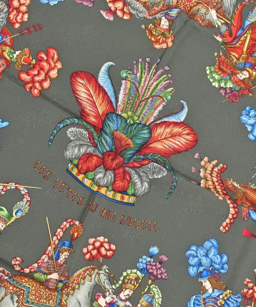 HERMES（エルメス）バンダナ・スカーフ グレー サイズ:90 レディース/2200678115978