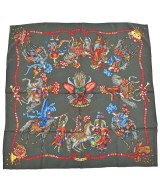 HERMES（エルメス）バンダナ・スカーフ グレー サイズ:90 レディース/2200678115978
