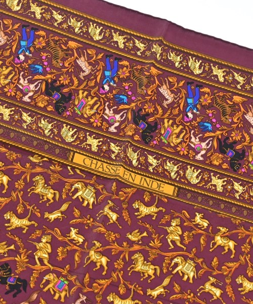 HERMES（エルメス）バンダナ・スカーフ 紫 サイズ:90 レディース/2200678116012