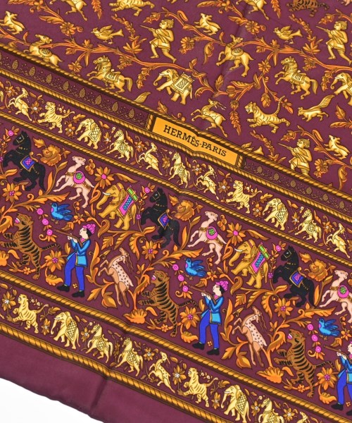 HERMES（エルメス）バンダナ・スカーフ 紫 サイズ:90 レディース/2200678116012