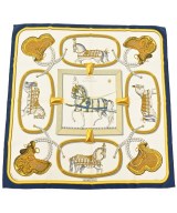 HERMES（エルメス）バンダナ・スカーフ 白 サイズ:90 レディース/2200678116029