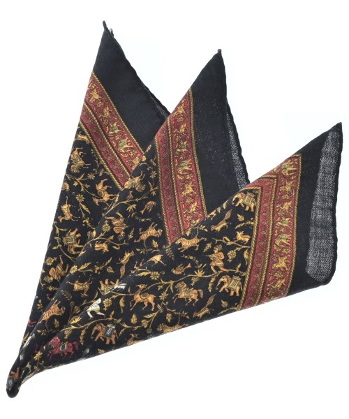 HERMES（エルメス）バンダナ・スカーフ 黒 サイズ:45 レディース/2200678116043