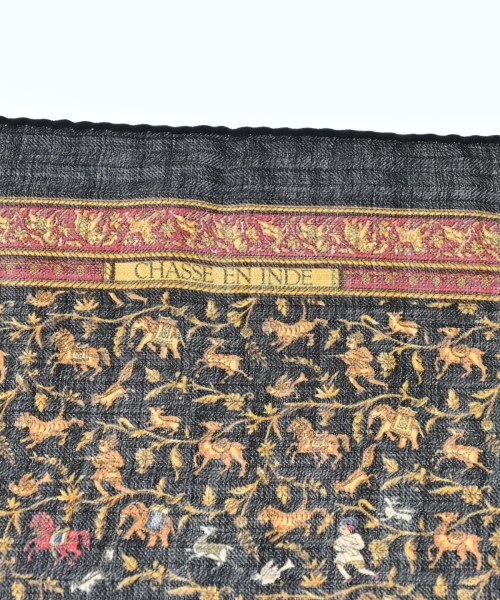 HERMES（エルメス）バンダナ・スカーフ 黒 サイズ:45 レディース/2200678116043