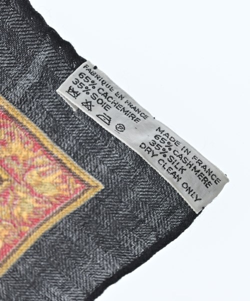HERMES（エルメス）バンダナ・スカーフ 黒 サイズ:45 レディース/2200678116043