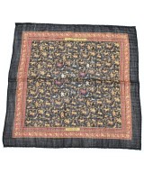 HERMES（エルメス）バンダナ・スカーフ 黒 サイズ:45 レディース/2200678116043