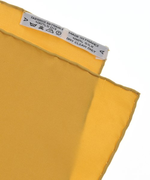 HERMES（エルメス）バンダナ・スカーフ 黄 サイズ:90 レディース/2200678116067