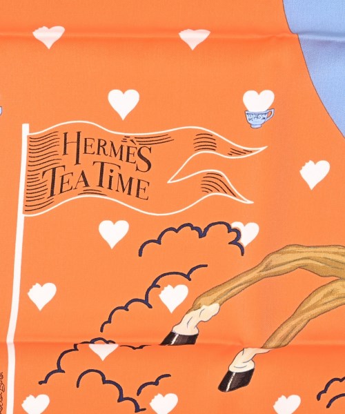 HERMES（エルメス）バンダナ・スカーフ オレンジ サイズ:70 レディース/2200678999240